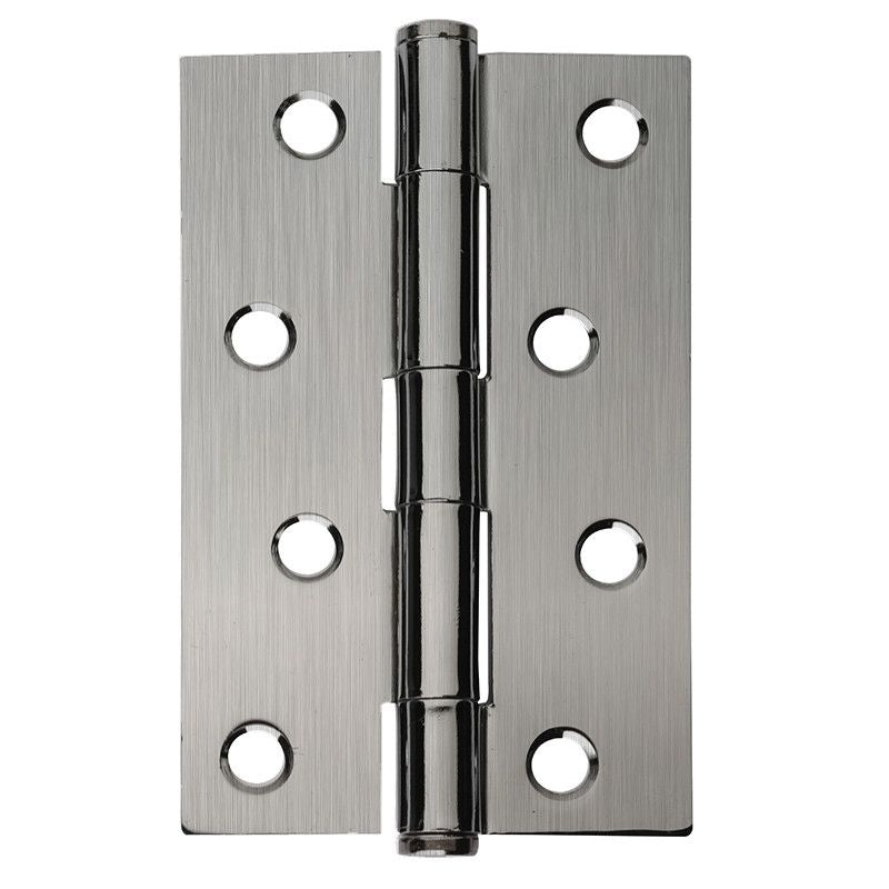 Intelligent Hardware Button Tip Hinge in Satin Chrome - 100mm x 65mm