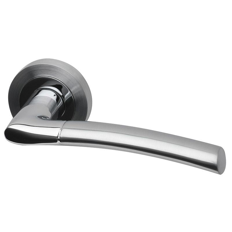 Intelligent Hardware Falcon Developer Lever on Rose in Chrome Plated / Satin Chrome Door Handles