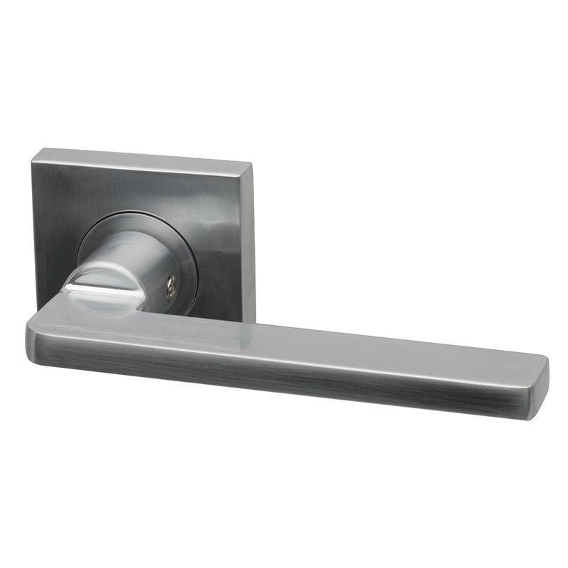 Intelligent Hardware Gemini Lever in Satin Chrome Plated on Square Rose