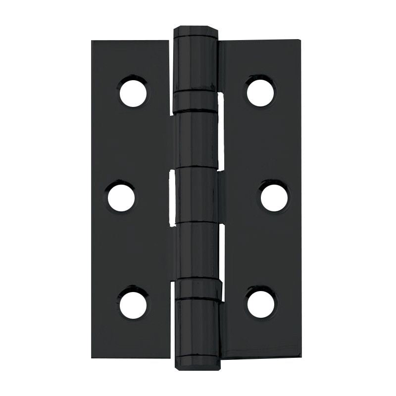 Intelligent Hardware Manhattan Steel Ball Bearing Black Butt Hinge - 75mm x 50mm