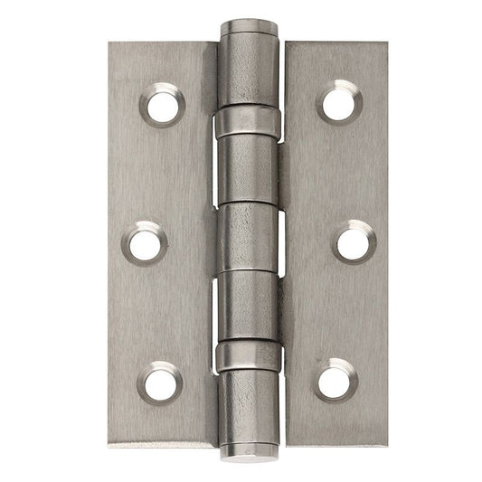 Intelligent Hardware Pair Of Ball Bearing 75mm x 50mm Butt Hinge in Satin Stainless Steel