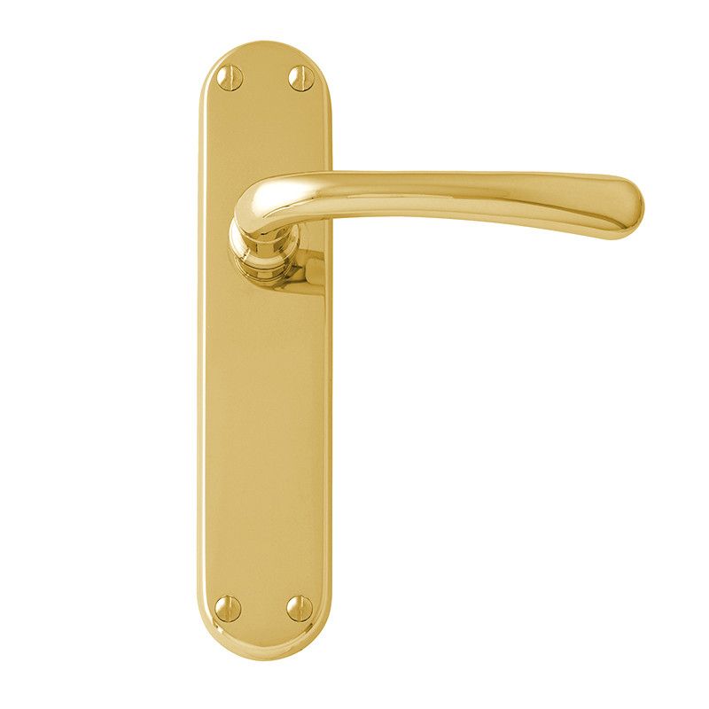 Intelligent Hardware Palace Lever Latch Furniture in Polished Brass