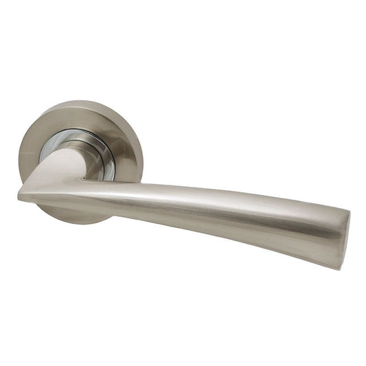 Intelligent Hardware Phantom Developer Lever on Rose in Chrome Plated / Satin Nickel Door Handles