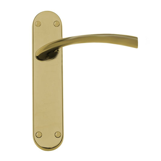 Intelligent Hardware Scimitar Lever Latch Furniture in Matt Antique Brass