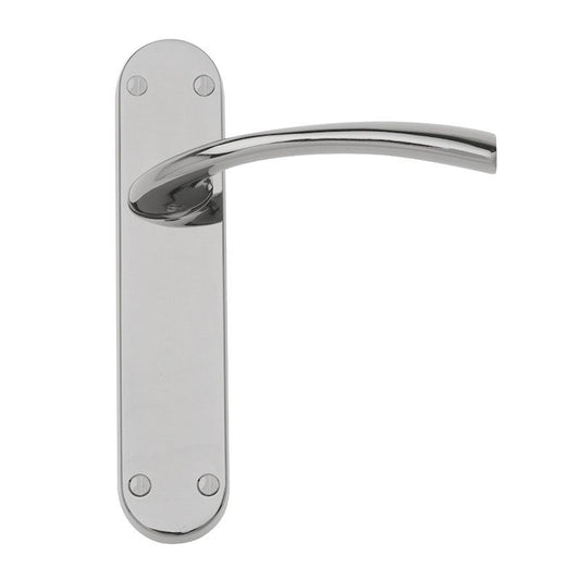 Intelligent Hardware Scimitar Lever Latch Furniture in Polished Chrome