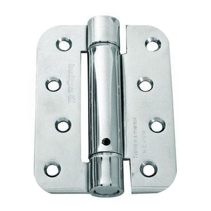 Intelligent Hardware Single Action Adjustable Spring Hinge in Chrome Plated - 100mm x 75mm