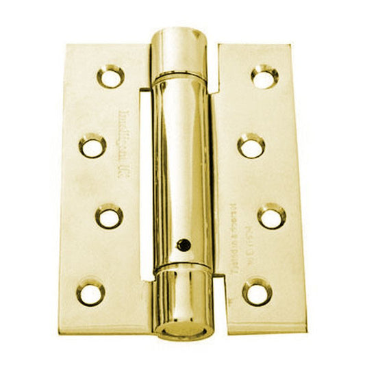 Intelligent Hardware Single Action Adjustable Spring Hinge in Electro Brassed