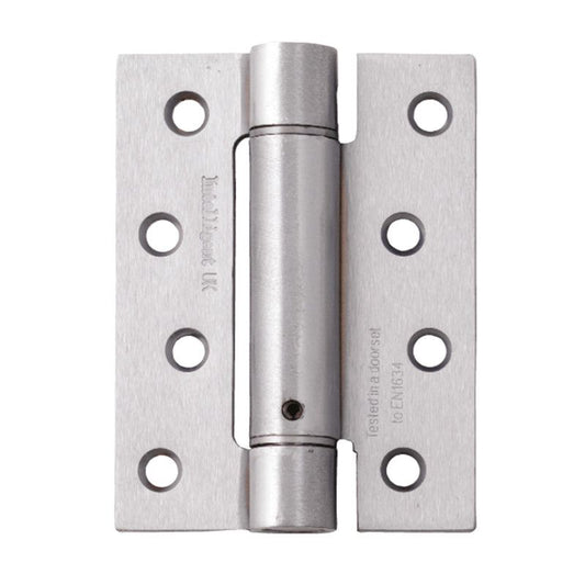 Intelligent Hardware Single Action Adjustable Spring Hinge in Satin Chrome Plated