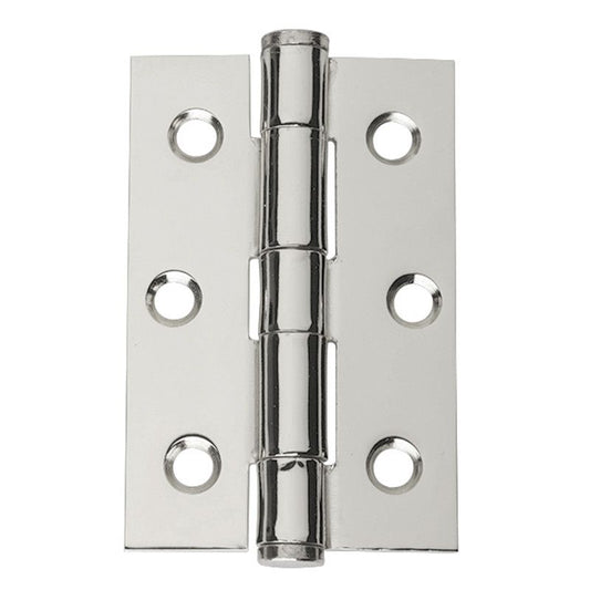 Intelligent Hardware Steel Button Tipped Hinge in Chrome Plated - 75mm x 50mm