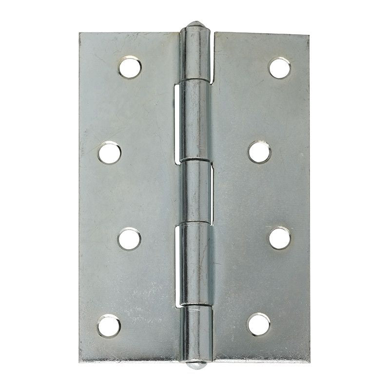 Intelligent Hardware Steel Fix Pin Butt Hinge in Zinc Plated - 100mm x 70mm