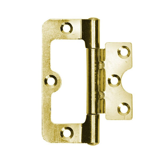 Intelligent Hardware Steel Loose Pin Fix Pin Hurl Hinge in Electro Brassed - 75mm x 49mm