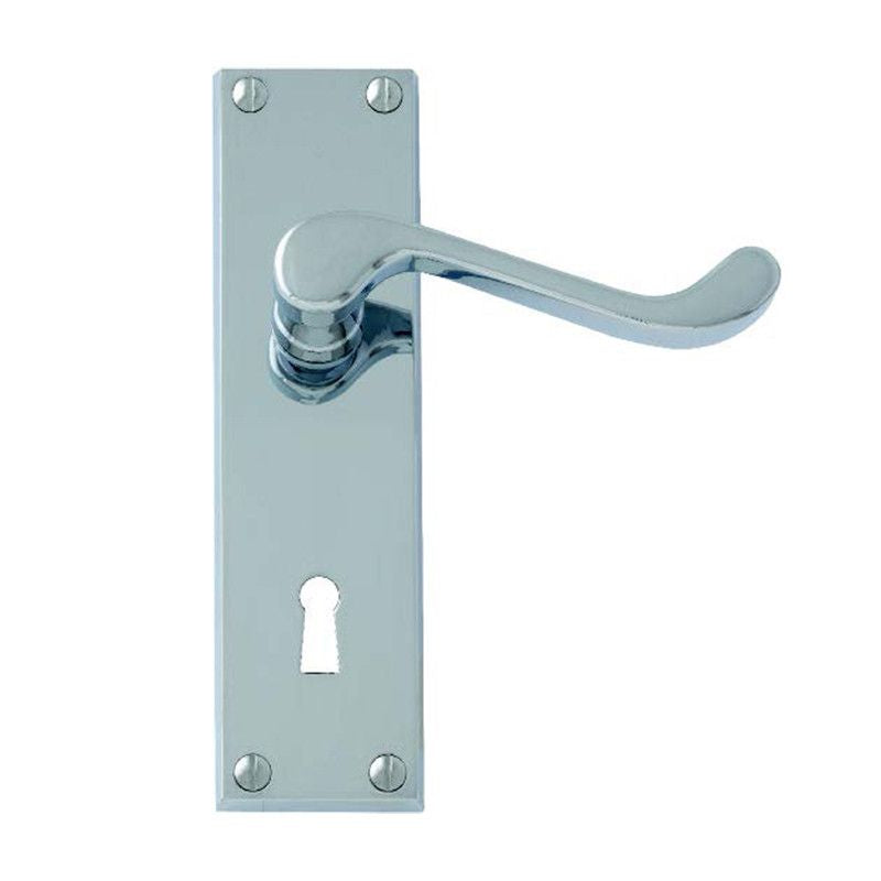 Intelligent Hardware Victorian Heavy Scroll Euro Lock Furniture in Chrome Plated