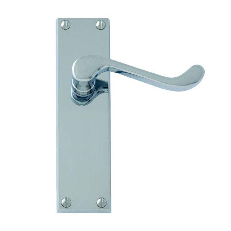 Intelligent Hardware Victorian Heavy Scroll Lever Latch Furniture in Chrome Plated