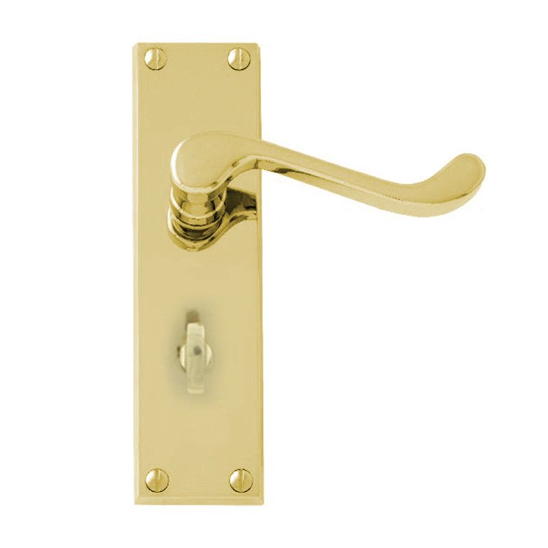 Intelligent Hardware Victorian Scroll Lever Bathroom Furniture in Polished Brass