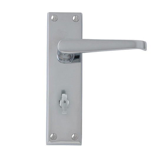 Intelligent Hardware Victorian Straight Lever Privacy Furniture in Chrome Plated