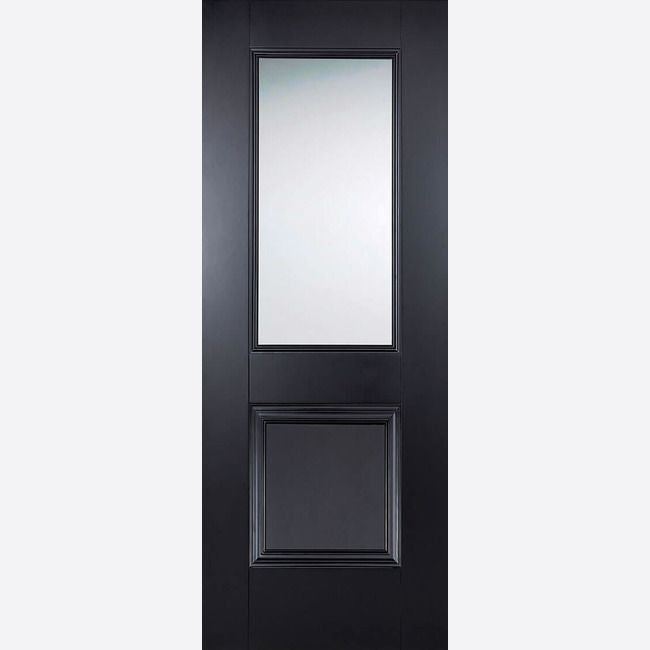 Internal Black Arnhem Glazed Door With Clear Glass