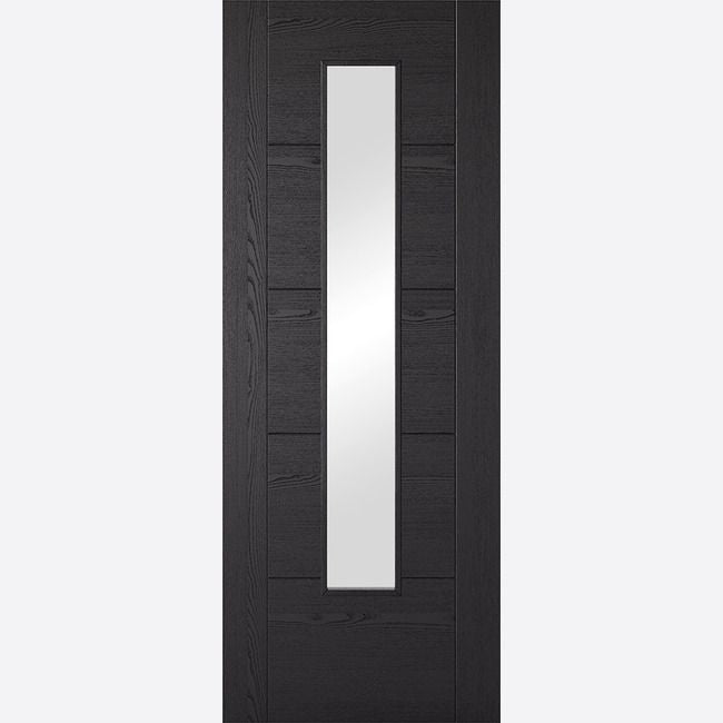 Internal Black Ash Laminated Vancouver Door Glazed 1L