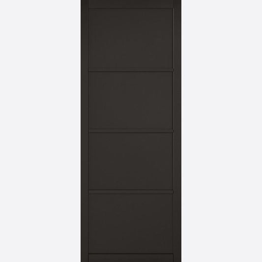 Internal Black Soho 4 Panelled Door Industrial Style