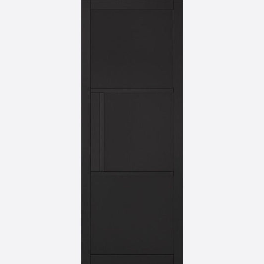 Internal Black Tribeca Door Panelled 3 Panel Industrial Style