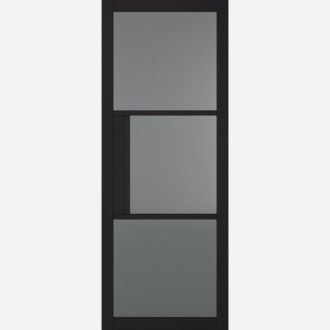 Internal Black Tribeca Glazed Door With Tinted Glass Industrial Style