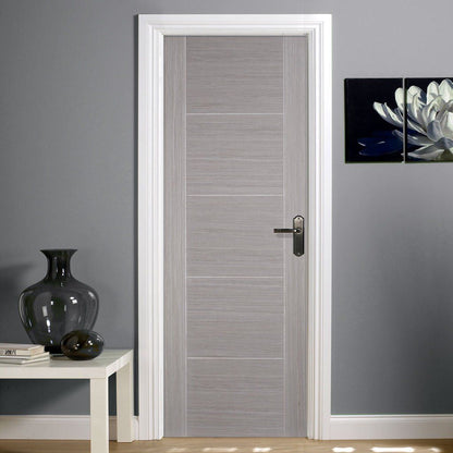 Internal Light Grey Vancouver Panelled Fire Door FD30