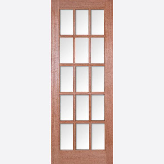 Internal Hardwood SA 15L Glazed Door With Clear Bevelled Glass