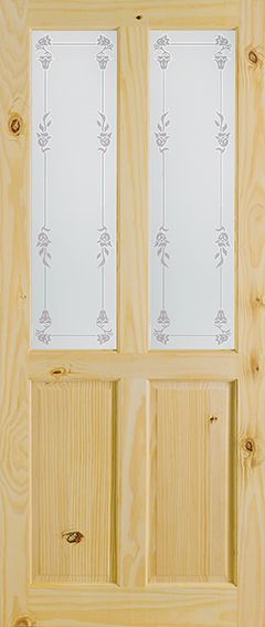 Internal Knotty Pine Richmond Bluebell Glazed Door