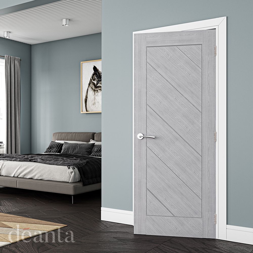 Deanta Internal Torino Light Grey Ash Door Fully Finished