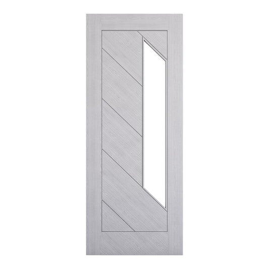 Internal Light Grey Ash Prefinished Torino Glazed Door