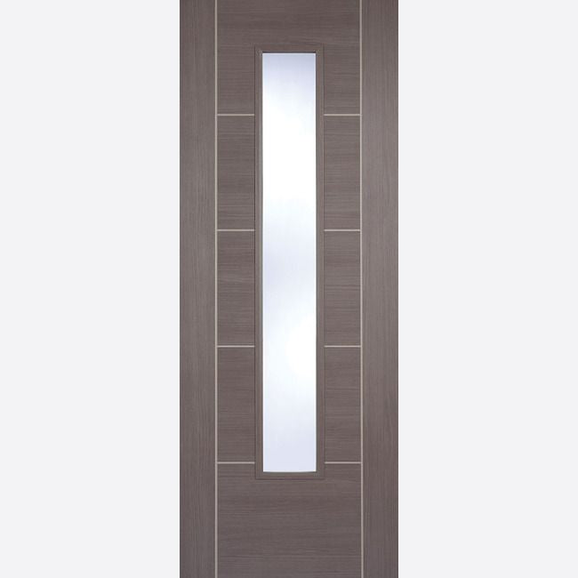 Internal Medium Grey Vancouver Glazed 1 Light Laminate Door