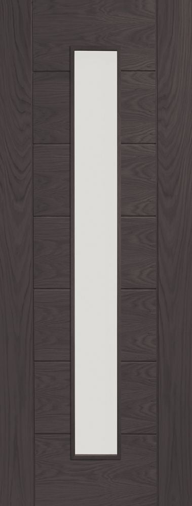 Internal Mode Umber Grey Laminate Palermo Door With Clear Glass