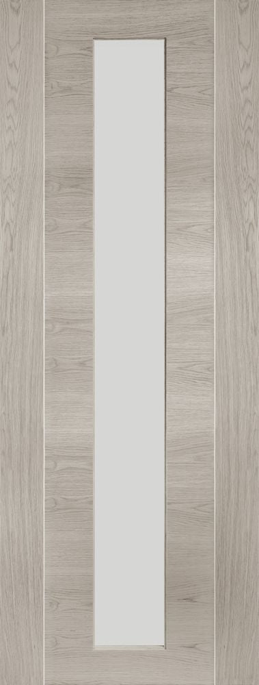 Internal Mode White Grey Laminate Forli Door With Clear Glass