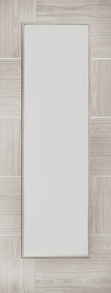 Internal Mode White Grey Laminate Ravenna Door With Clear Glass