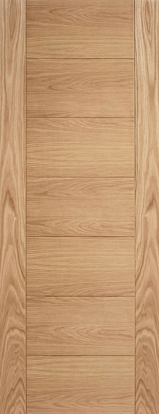 Internal Oak Carini Fire Door FD30 7 Panel Ladder Style