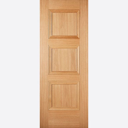 Internal Oak Amsterdam Fire Door 3 Panel Pre-Finished FD30