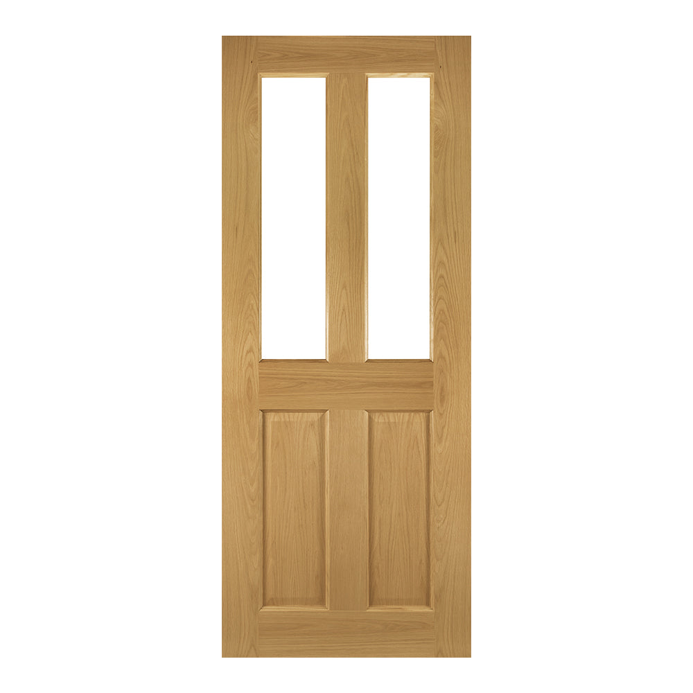 Internal Oak Bury Glazed Pre-Finished Fire Door