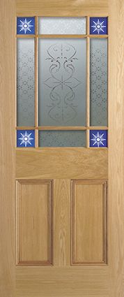 Internal Oak Downham Door With Glass Pack