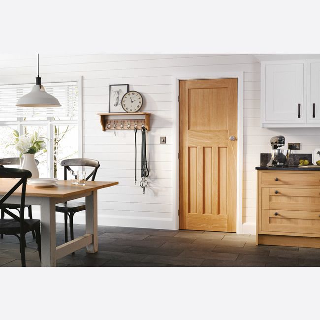 Internal Oak DX 30s Style Edwardian Door