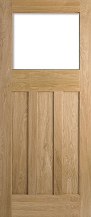 Internal Oak DX 1930s Style Unglazed Door