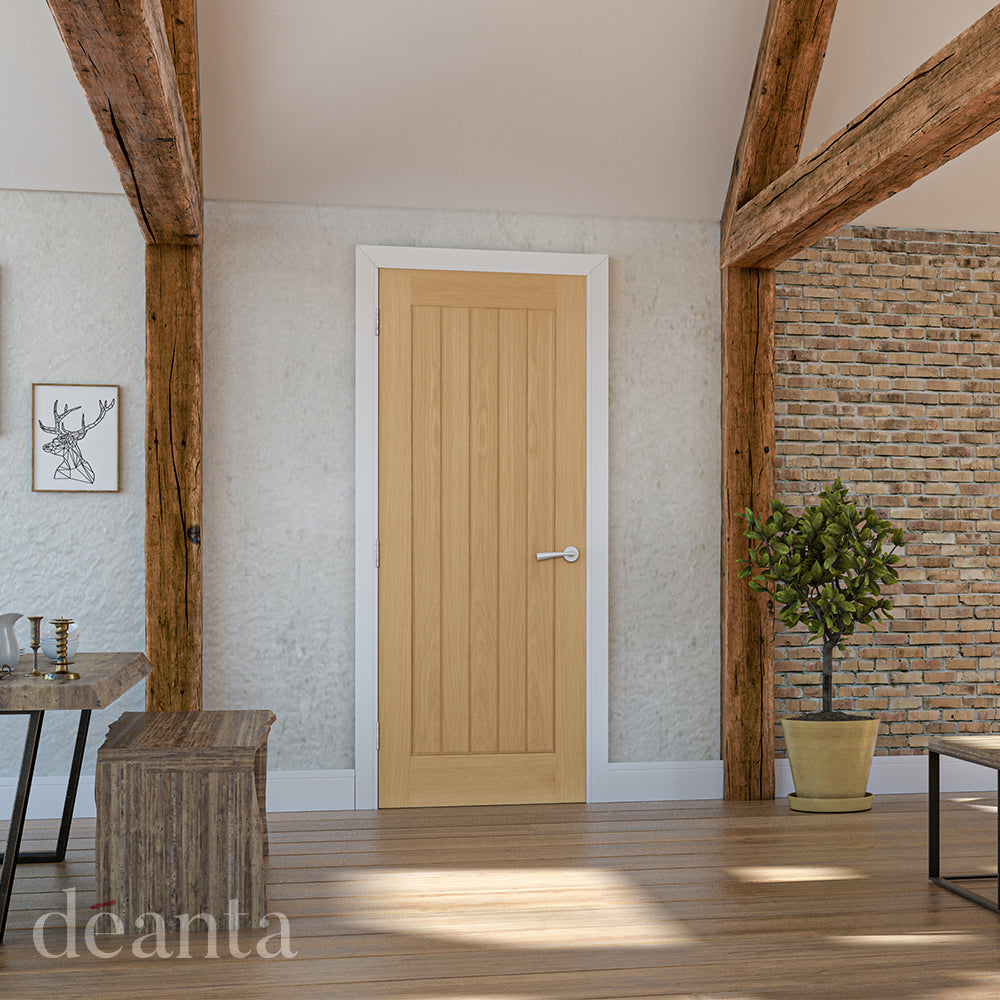 Deanta Internal Oak Ely Door Fully Finished Cottage Style