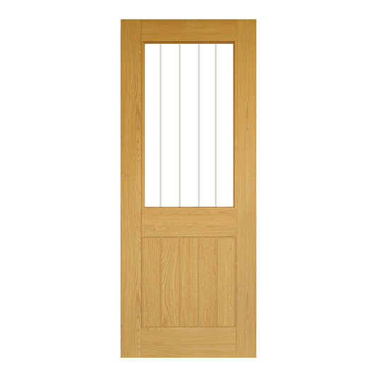 Deanta Internal Oak Ely 1L Glazed Door With Clear Glass