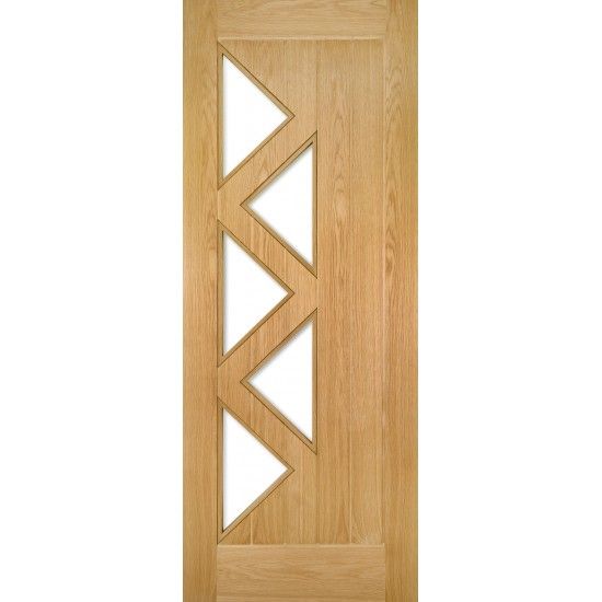 Deanta Internal Oak Ely Glazed 5L Door Pre-Finished