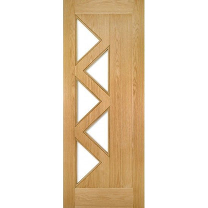 Deanta Internal Oak Ely Glazed 5L Door Pre-Finished