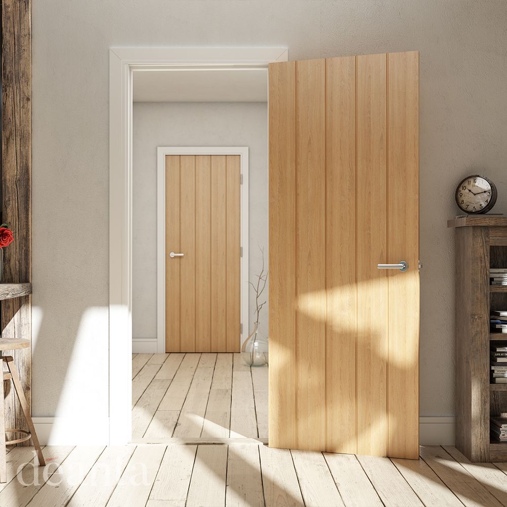 Deanta Internal Oak Galway Panelled Door