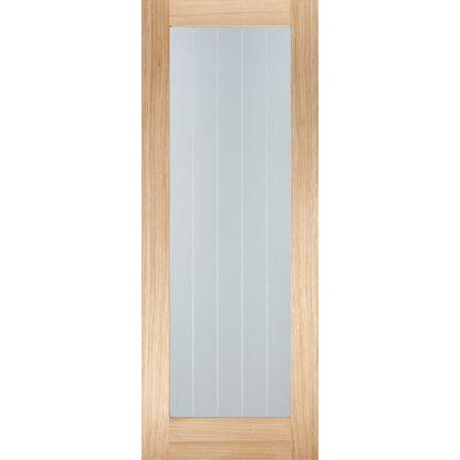 Internal Oak Mexicano Pattern 10 Glazed Fire Door