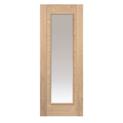 Internal Oak Palomino Clear Glazed 1L Door