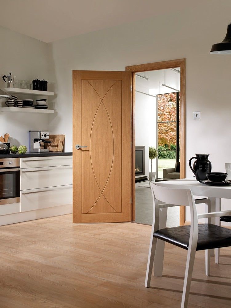 Internal Oak Pesaro Door Panelled Pre-Finished