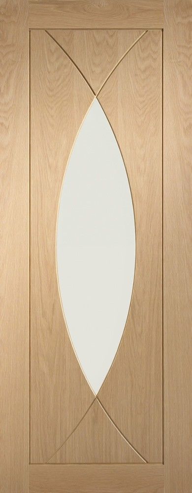 Clearance Internal Oak Pesaro Glazed Door With Clear Glass