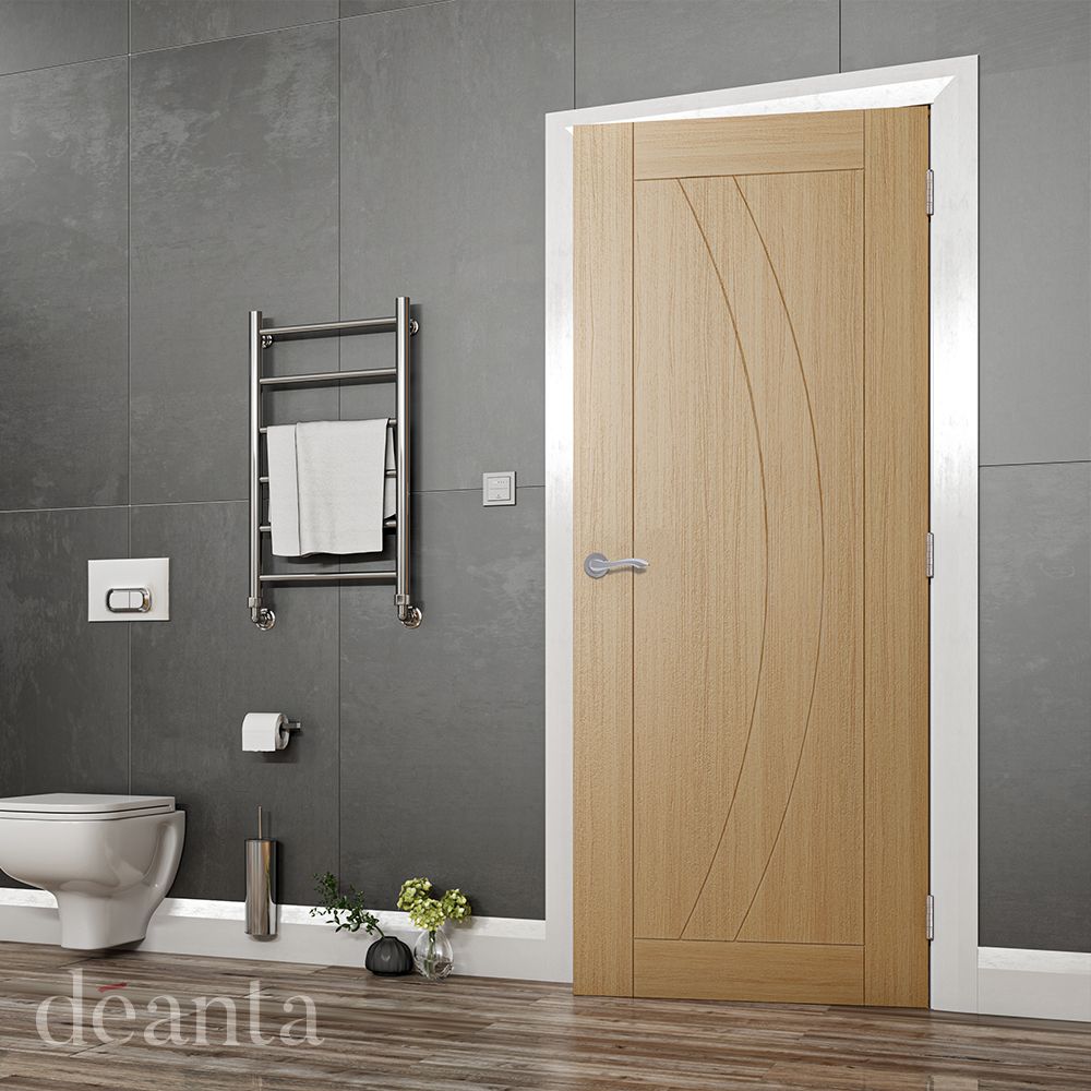 Deanta Internal Oak Pre-Finished Ravello Panel Fire Door FD30