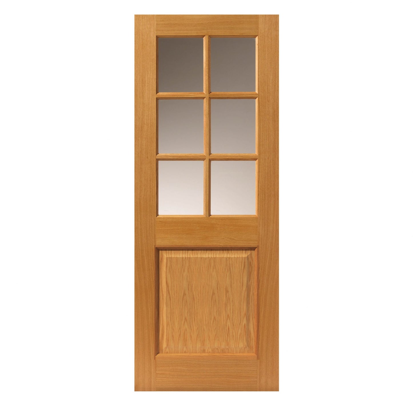 Internal Oak Arden Clear Glazed 6L Door Prefinished